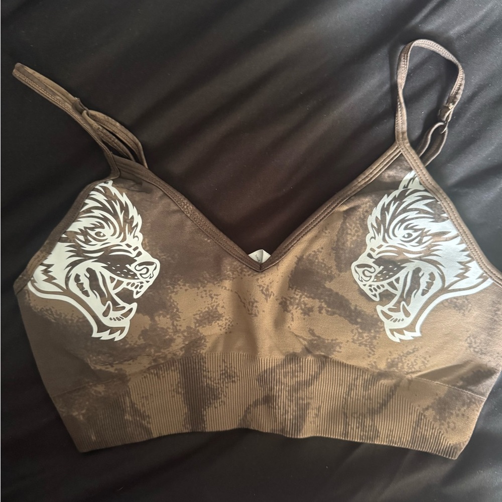 Darc Sport Brown Graphic Sports Bra